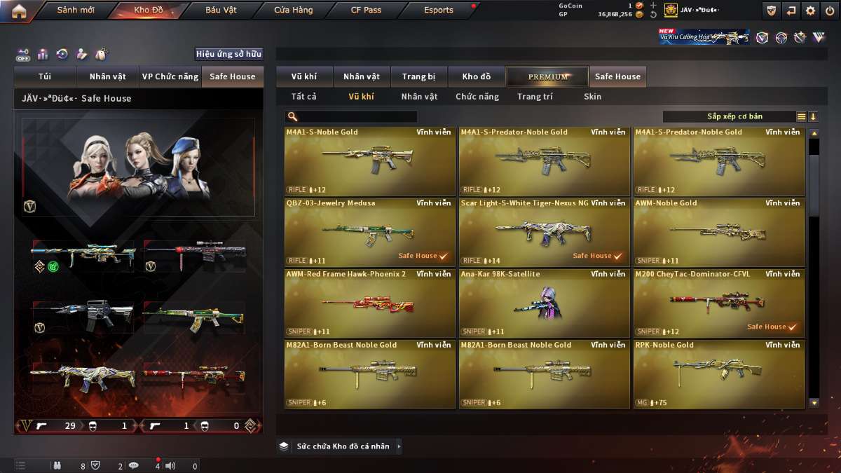 shop acc cf uy tin gia re